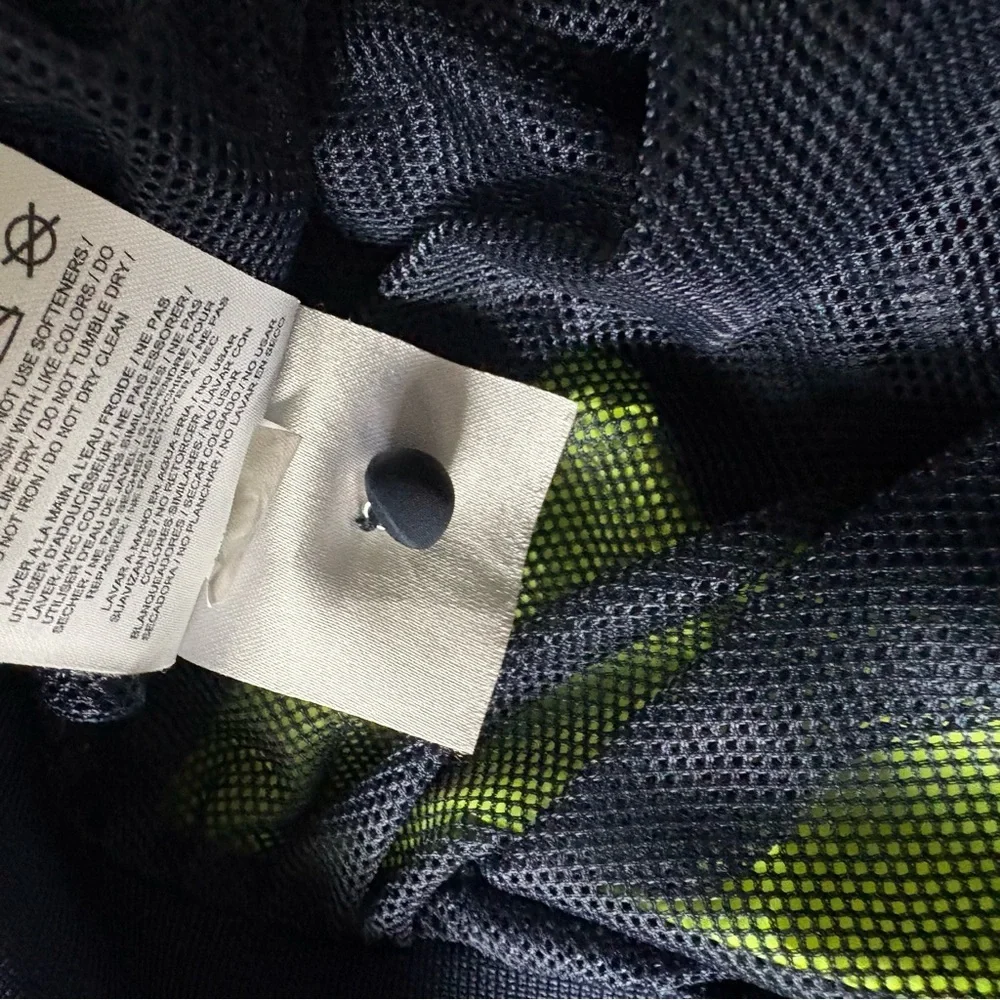 NIKE x SACAI sz L Windrunner Skirt Navy Blue Green Volt #717221 Nikelab
